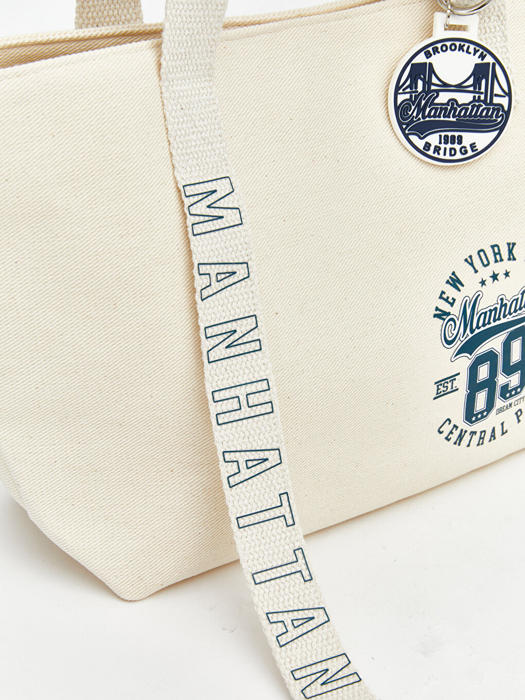 Bej Baskılı Kız Çocuk Bez Çanta-3