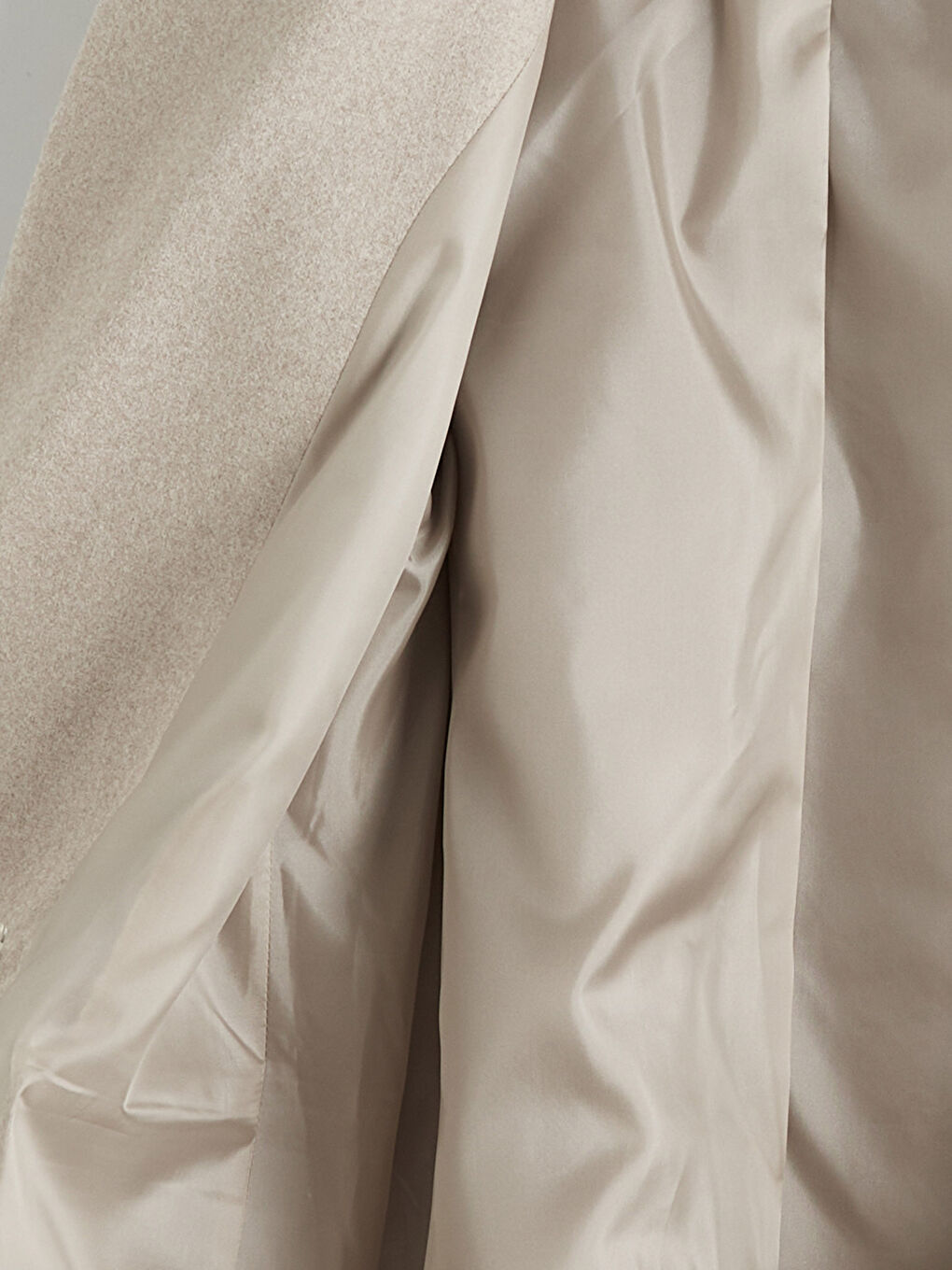 Bej Kruvaze Yaka Kadın Kaşe Blazer Ceket-6