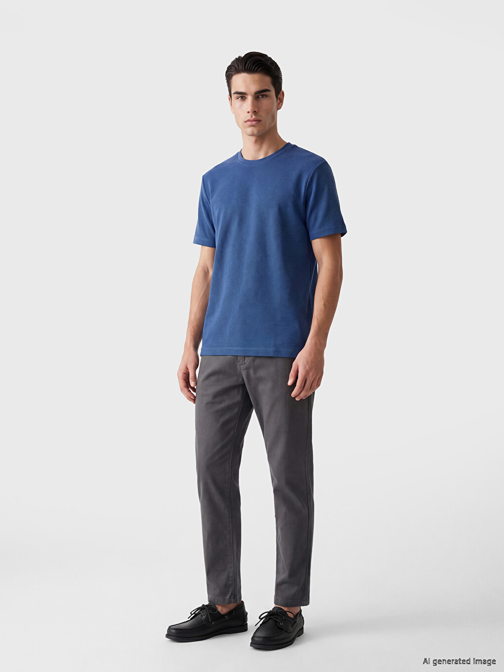Crew Neck Regular Fit Knitwear Men's T-Shirt-1