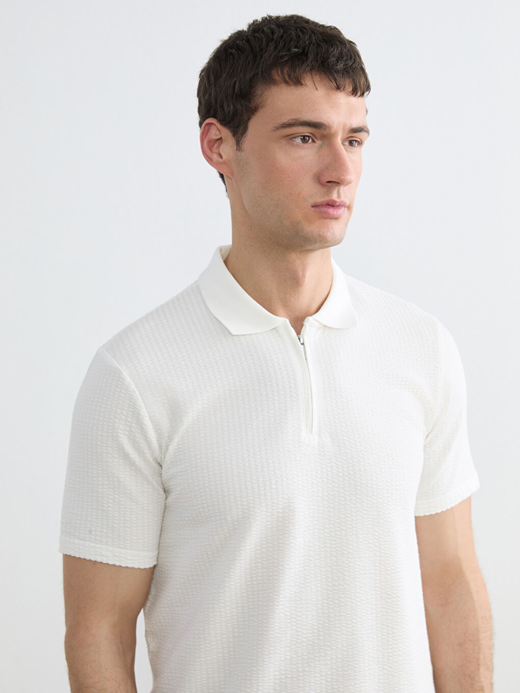 Textured Polo Shirt for Men-2