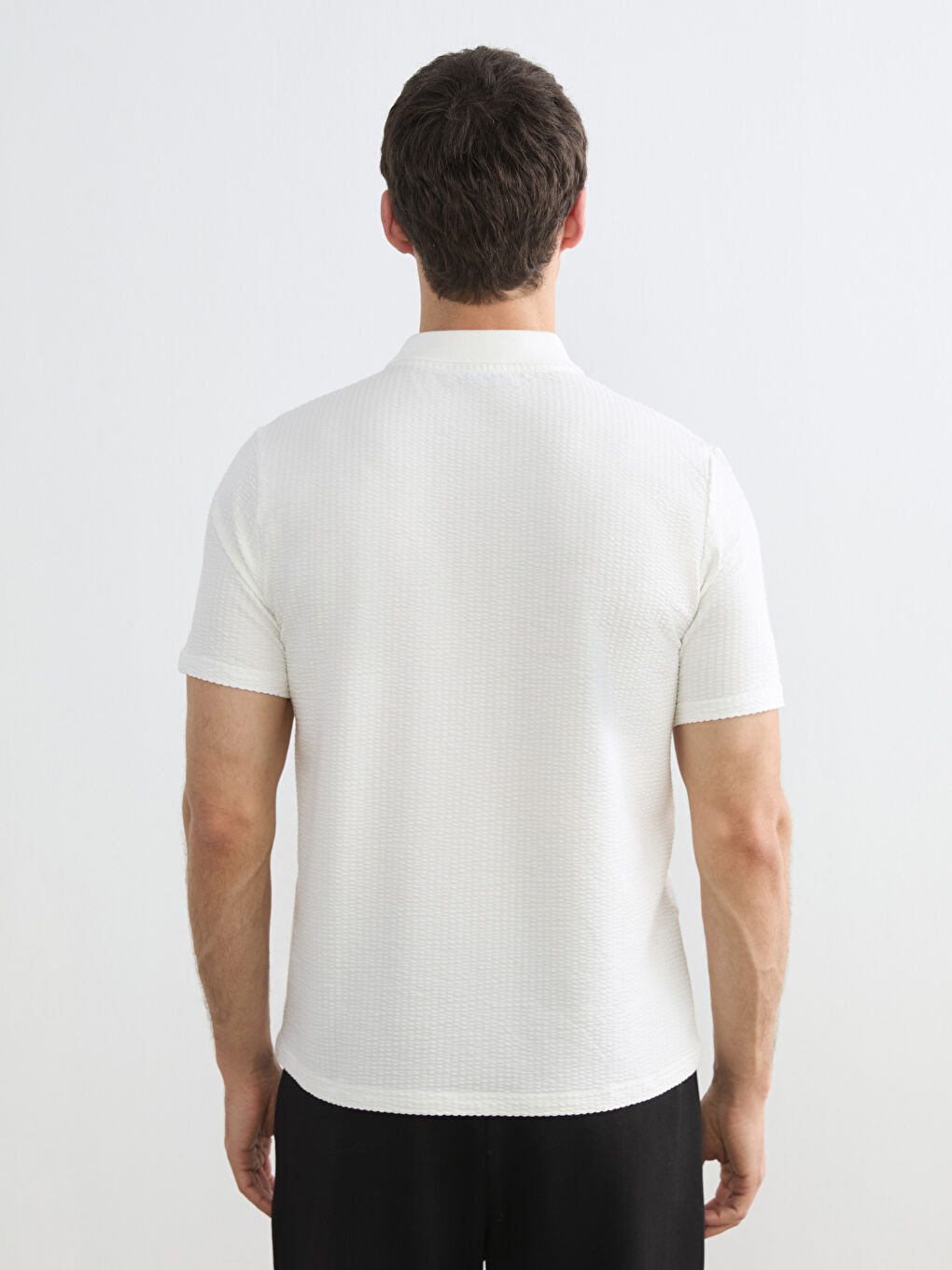 Textured Polo Shirt for Men-3