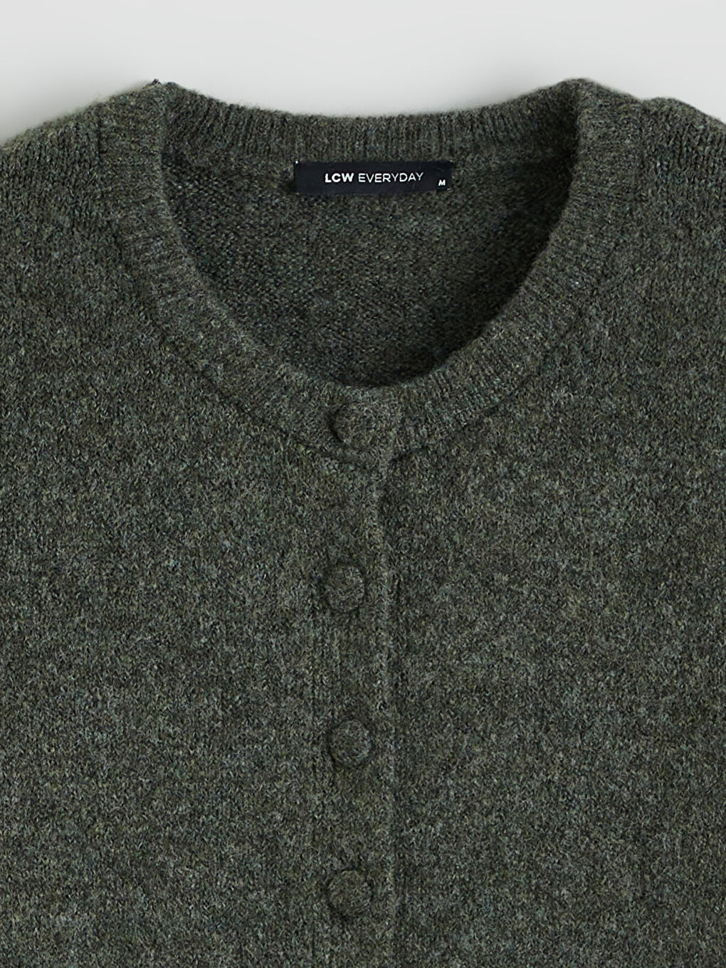 Rundhalsausschnitt Damen Strickjacke-5