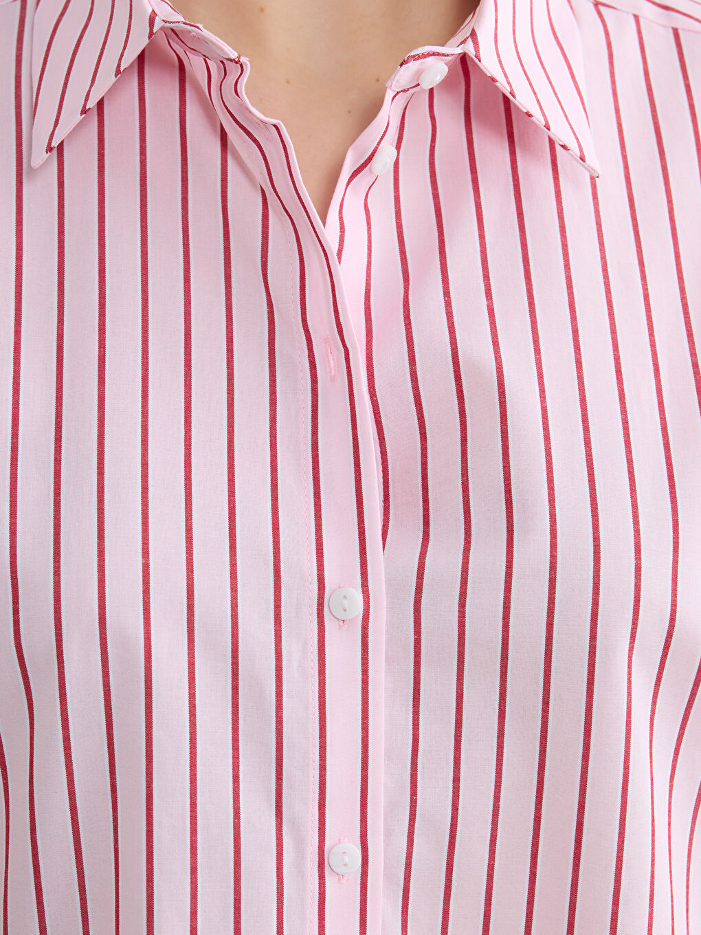 Ženska košulja od prugastog poplina-2