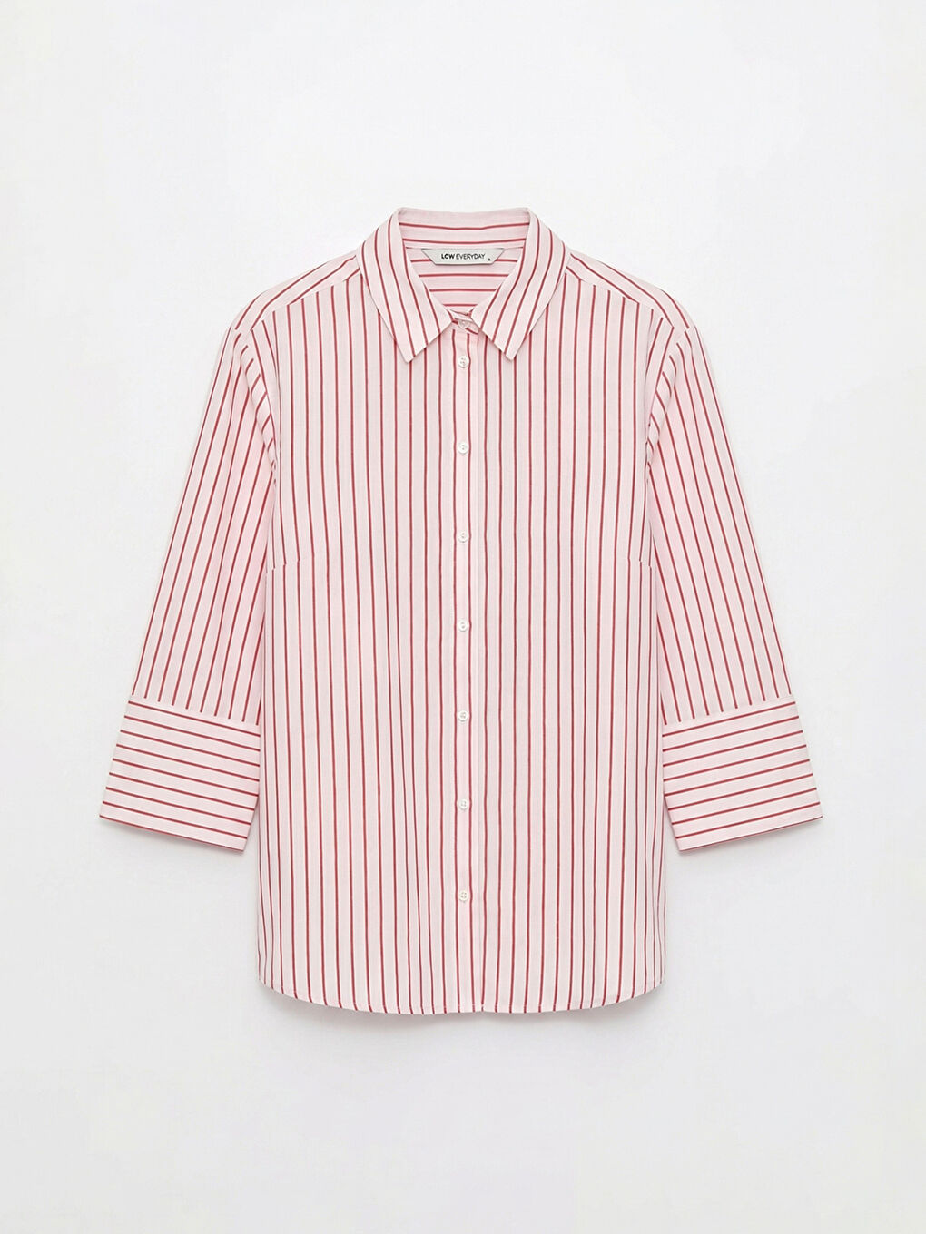 Ženska košulja od prugastog poplina-4