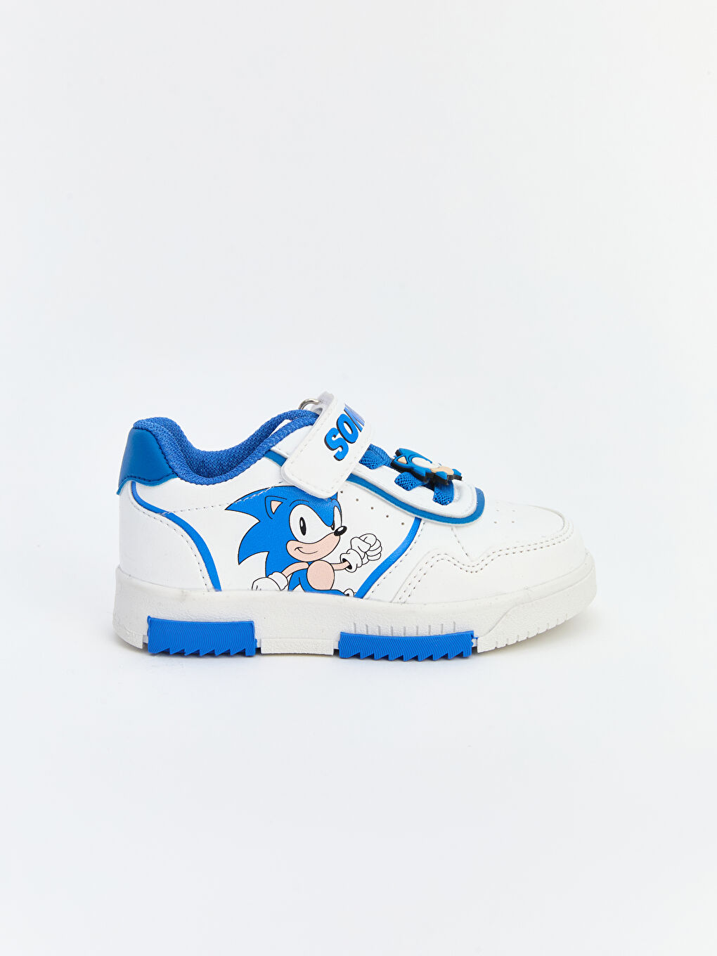 Beyaz Sonic Baskılı Erkek Bebek Spor Ayakkabı-1
