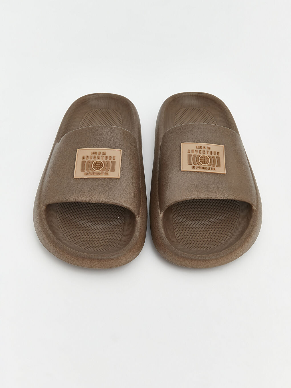 Kahverengi Baskılı Erkek Terlik-3