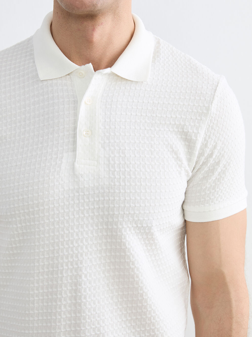Textured Polo Shirt for Men-2