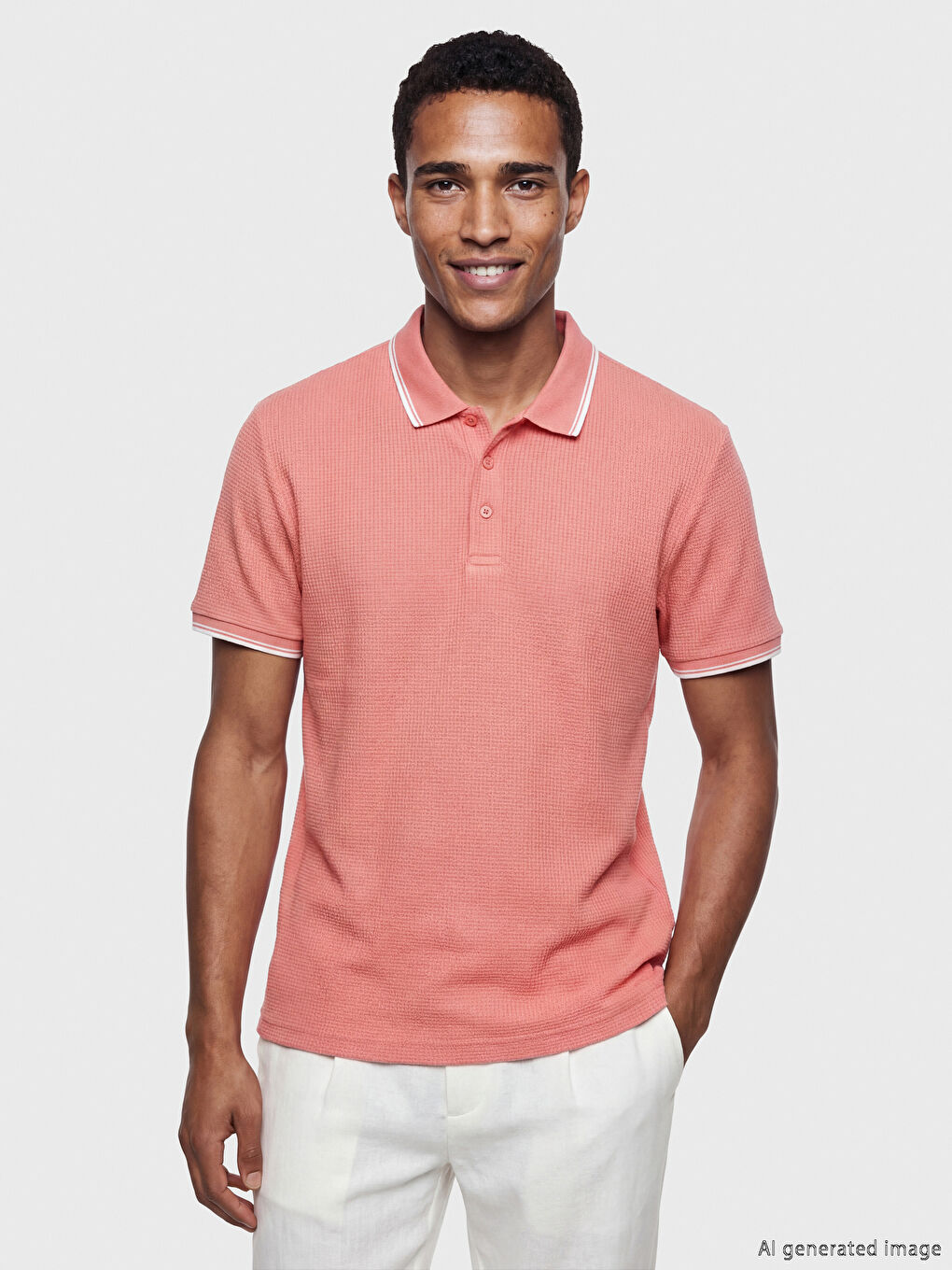 Polo Collar Pique Men's T-Shirt