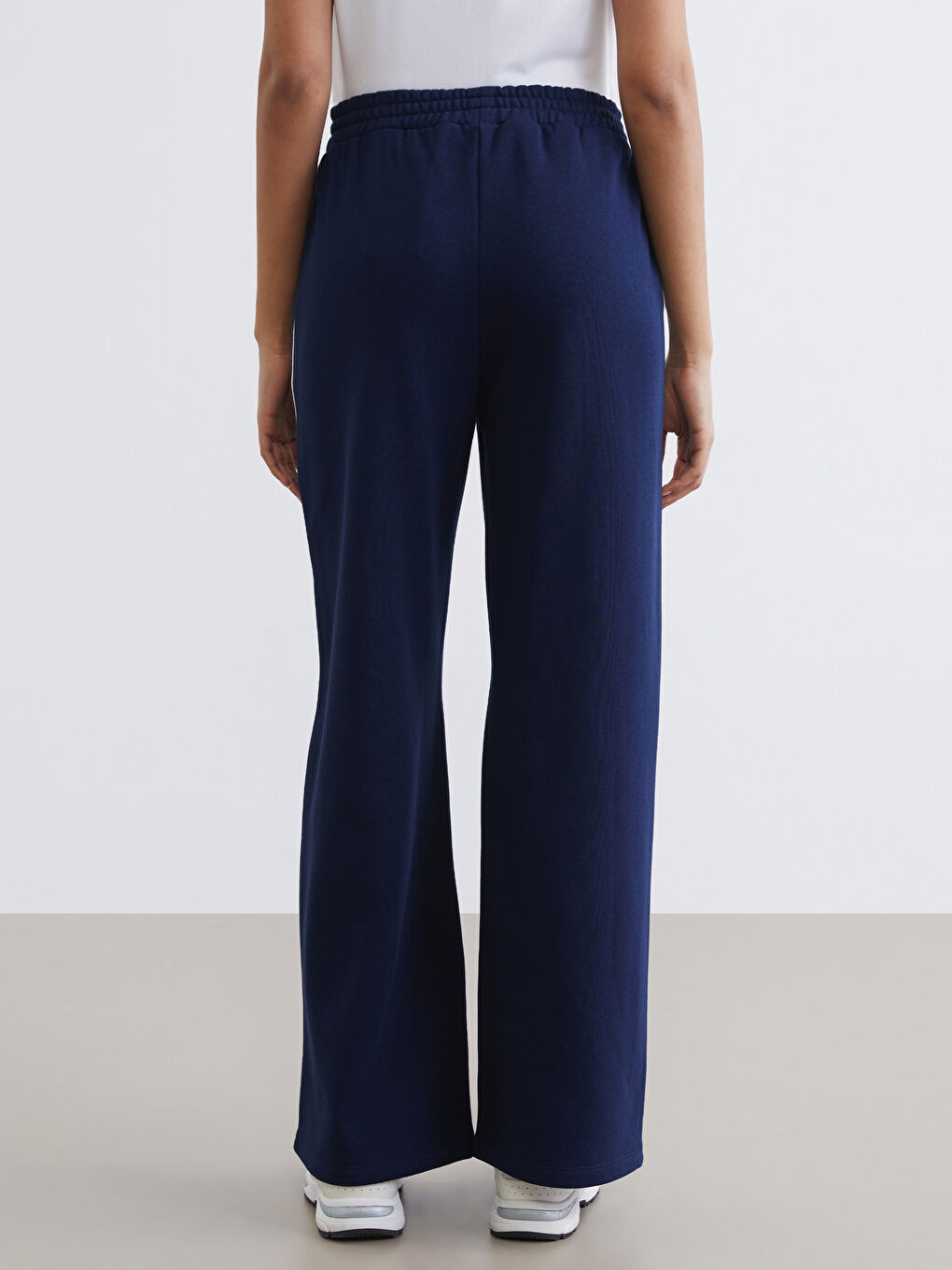 Lacivert Athletics Baskılı Kadın Kalın Eşofman Altı-3