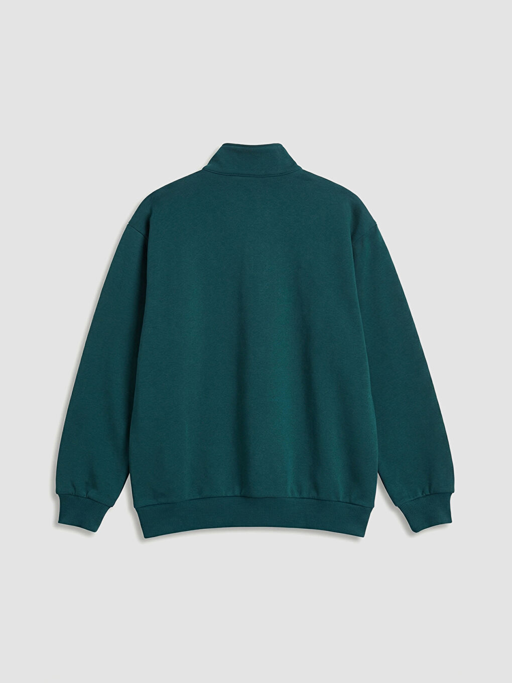Yeşil New York Baskılı Oversize Kadın Kalın Sweatshirt-1