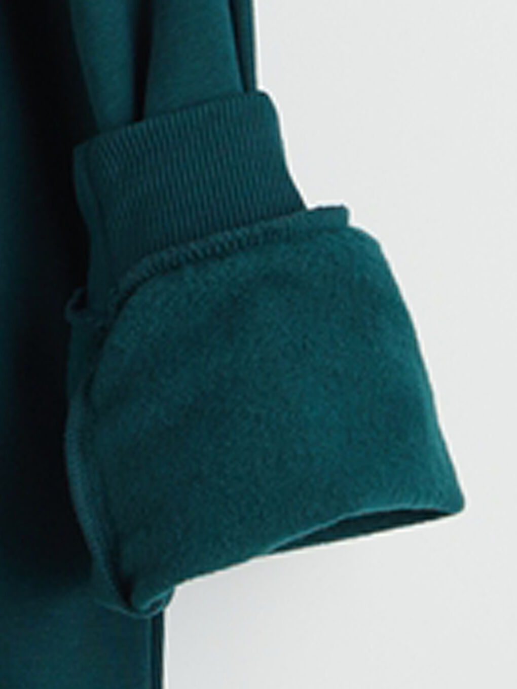 Yeşil New York Baskılı Oversize Kadın Kalın Sweatshirt-2