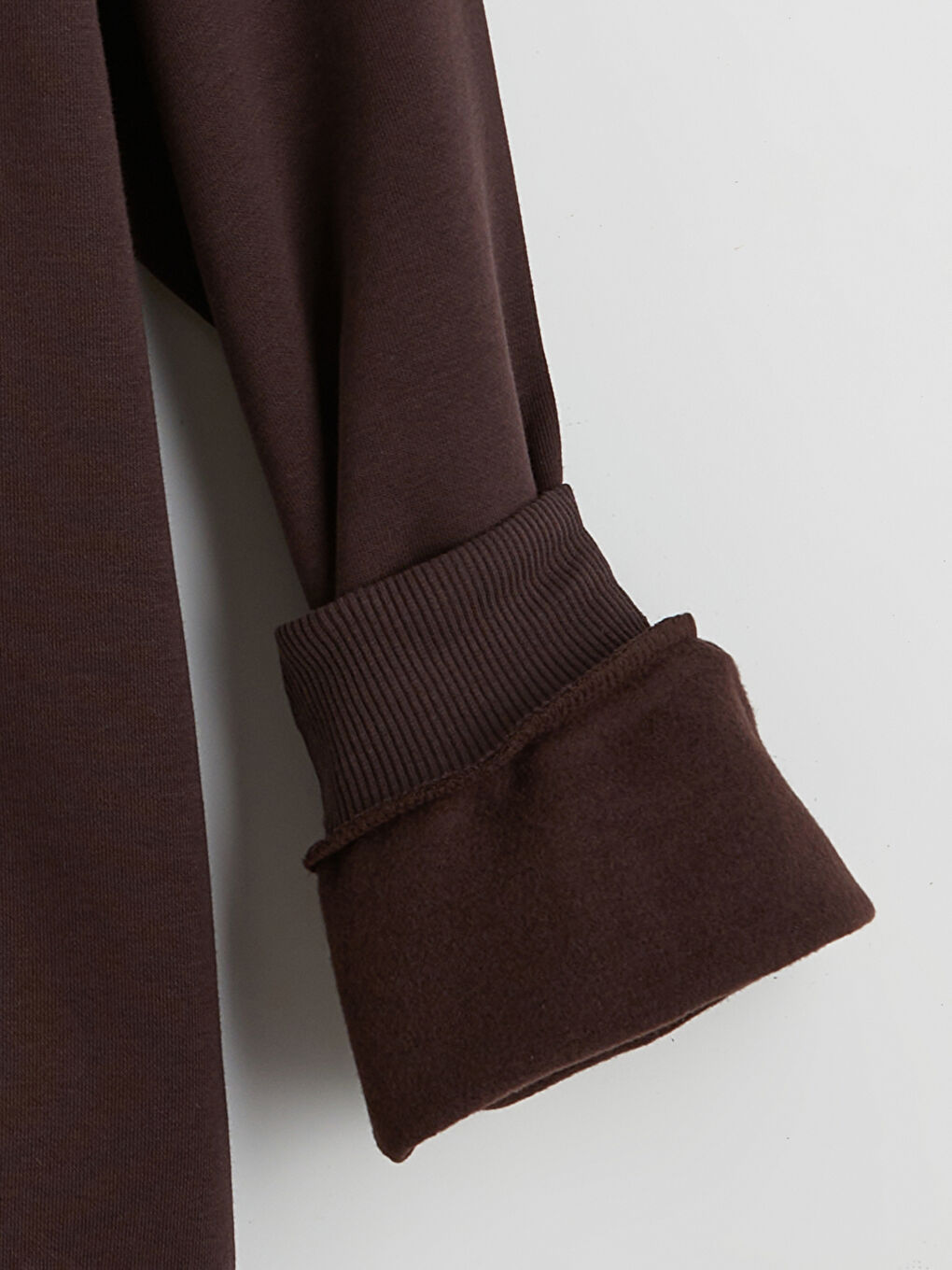 Kahverengi Loose Fit New Jersey Baskılı Kadın Sweatshirt-5