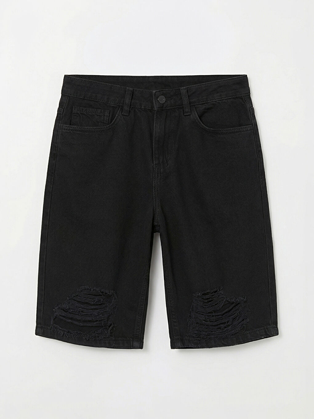 Regular Fit Men's Denim Shorts-4