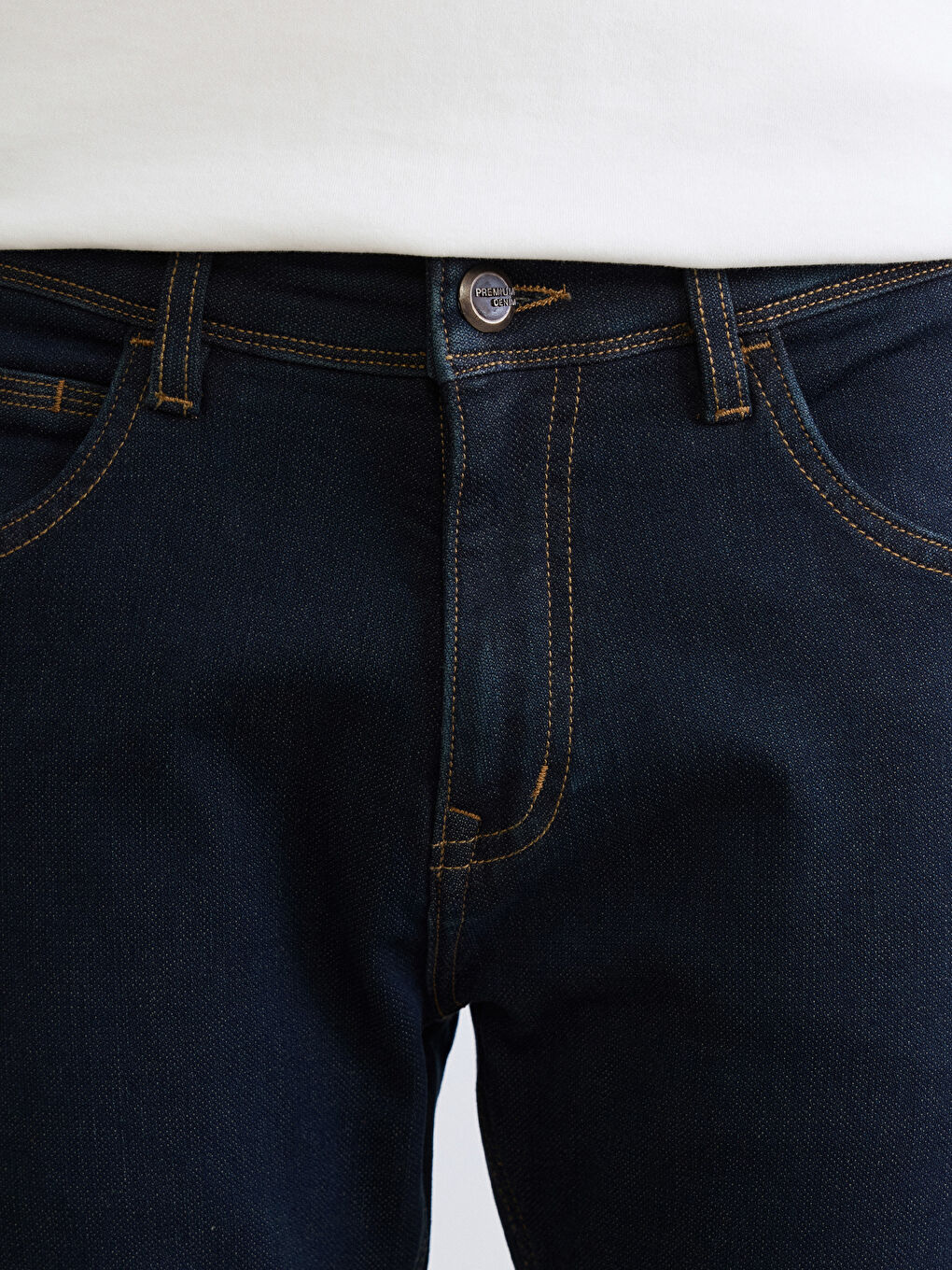 მამაკაცები მუქი ლურჯი ჯინსი-2