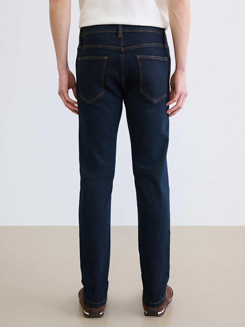 მამაკაცები მუქი ლურჯი ჯინსი-3