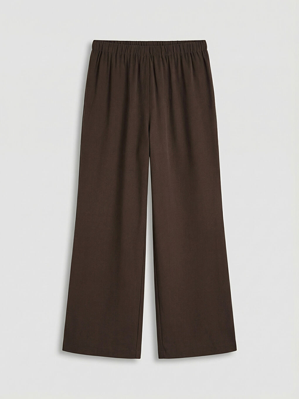 ელასტიური წელის ფართო ფეხებიანი ქალის შარვალი-1