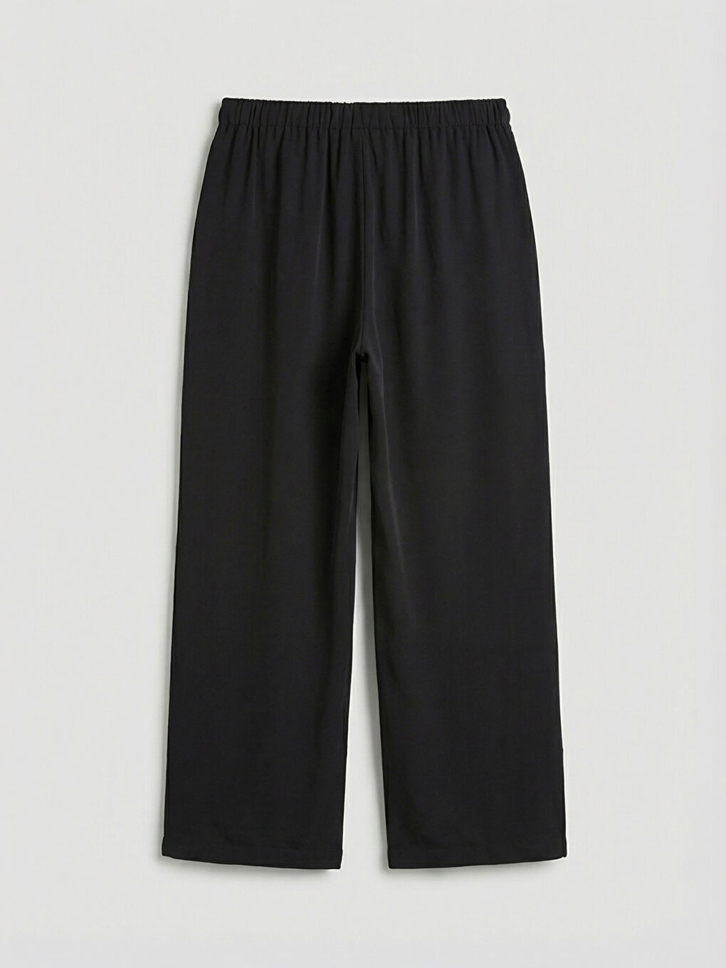 Серпімді белдікті кең балақты әйелдер шалбары-4