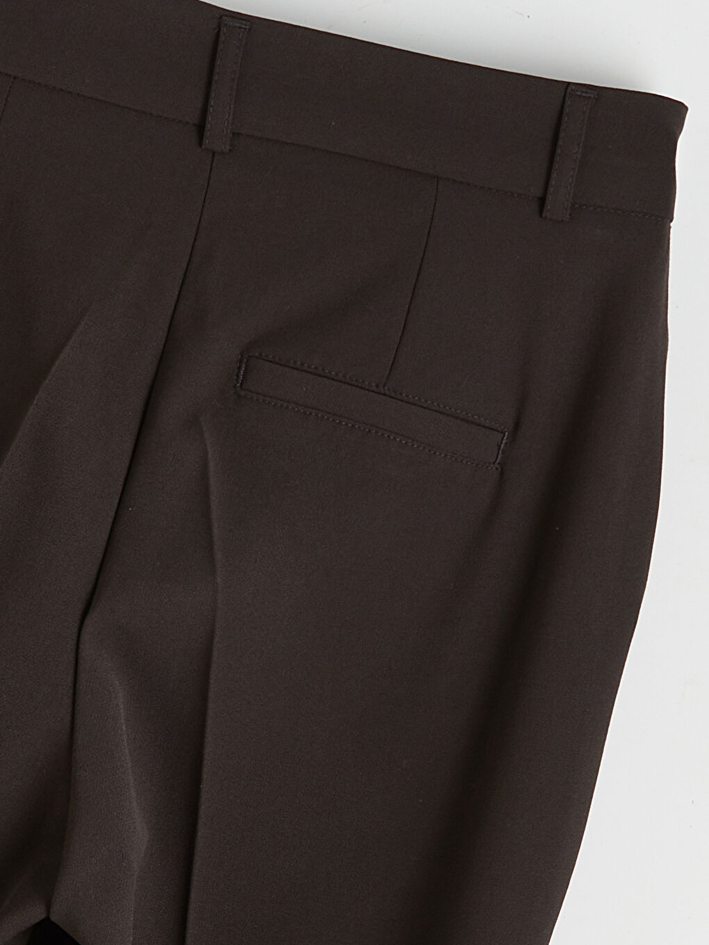 Kahverengi Yüksek Bel Geniş Paça Kadın Pantolon-1