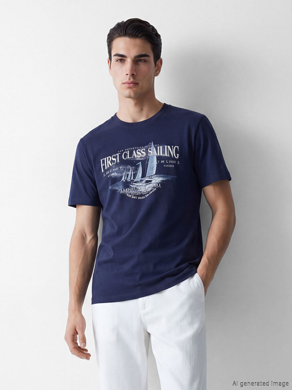 Regular Fit Crew Neck Printed Men's T-Shirt