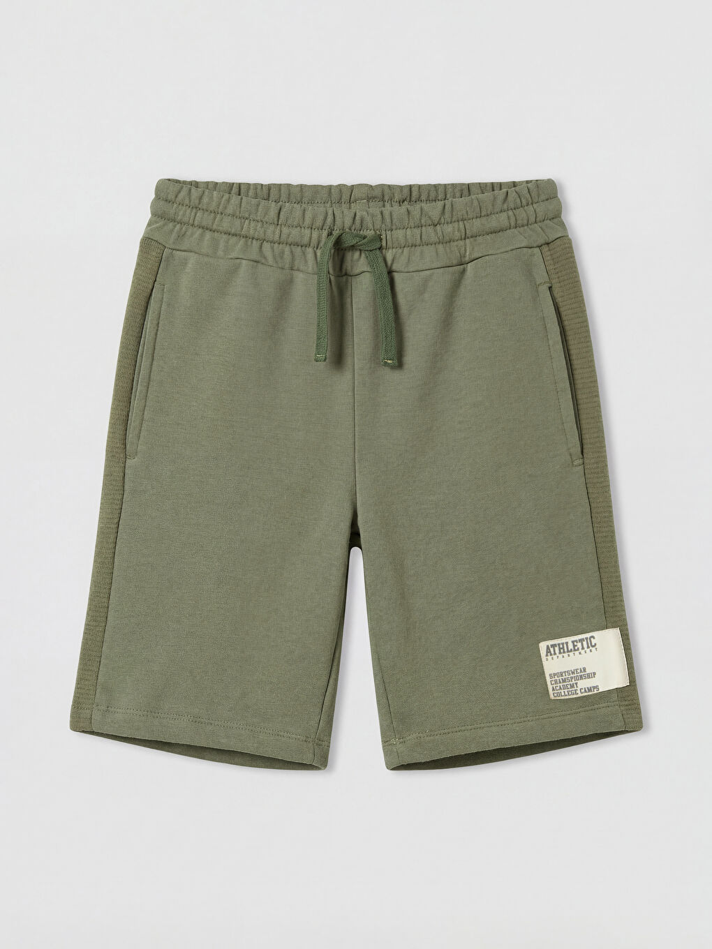 Haki Beli Lastikli Erkek Çocuk Şort