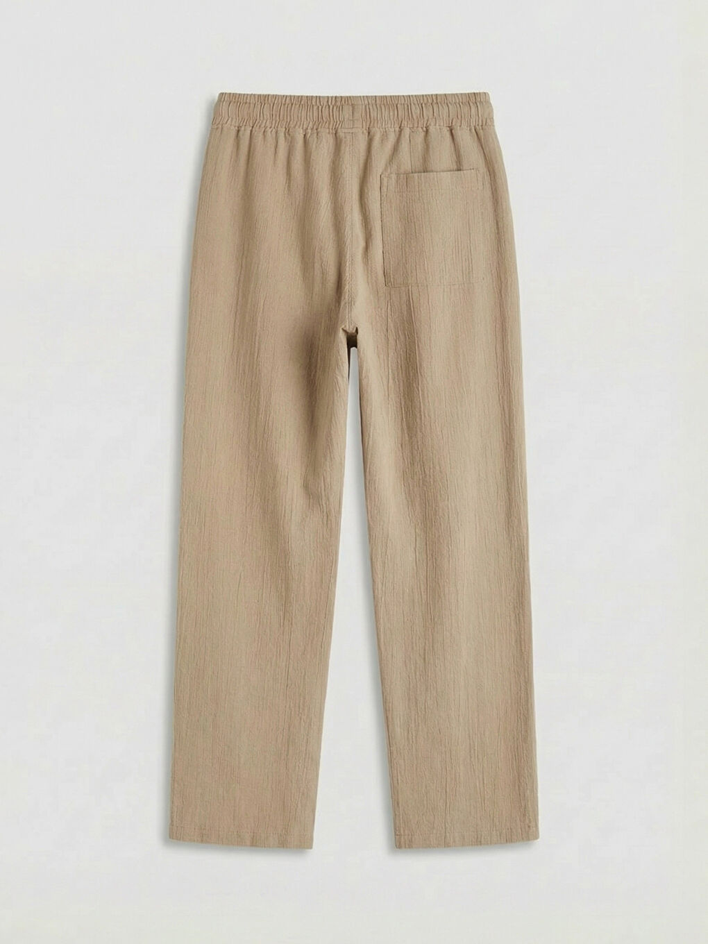 Bej Beli Lastikli Erkek Çocuk Poplin Pantolon-1