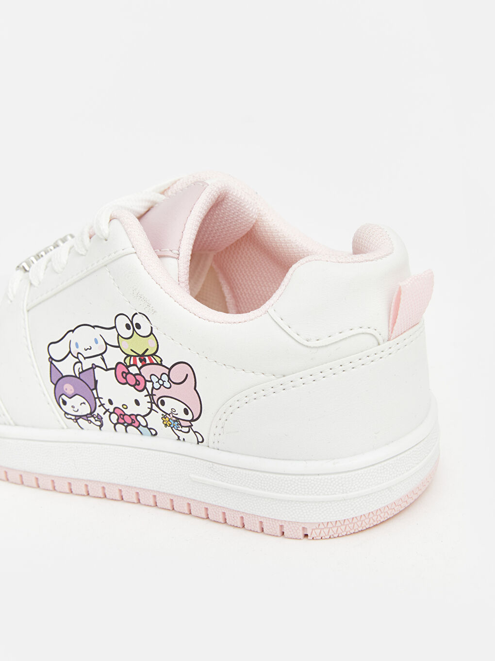 Beyaz Hello Kitty Baskılı Bağcıklı Kız Çocuk Spor Ayakkabı-4