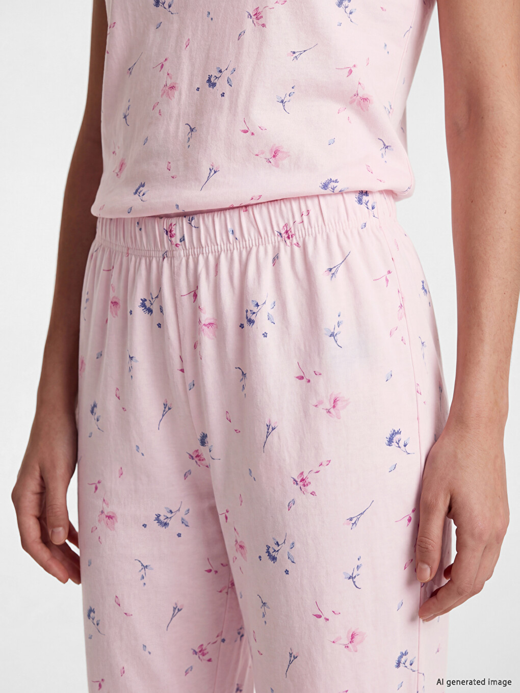 V Neck Floral Women's Pyjamas Set-2