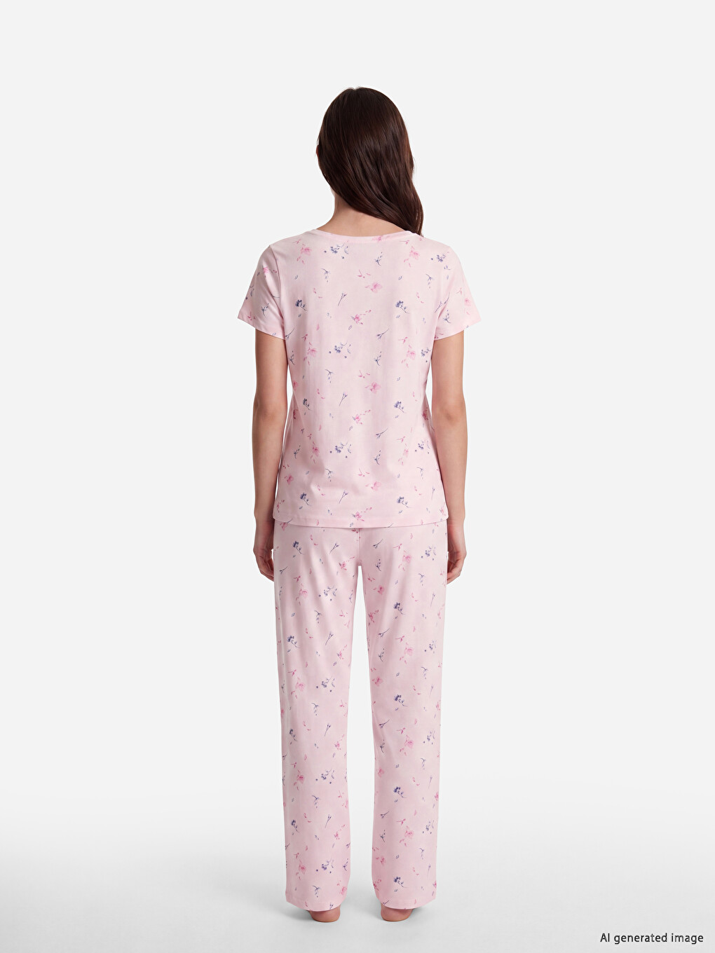 V Neck Floral Women's Pyjamas Set-3