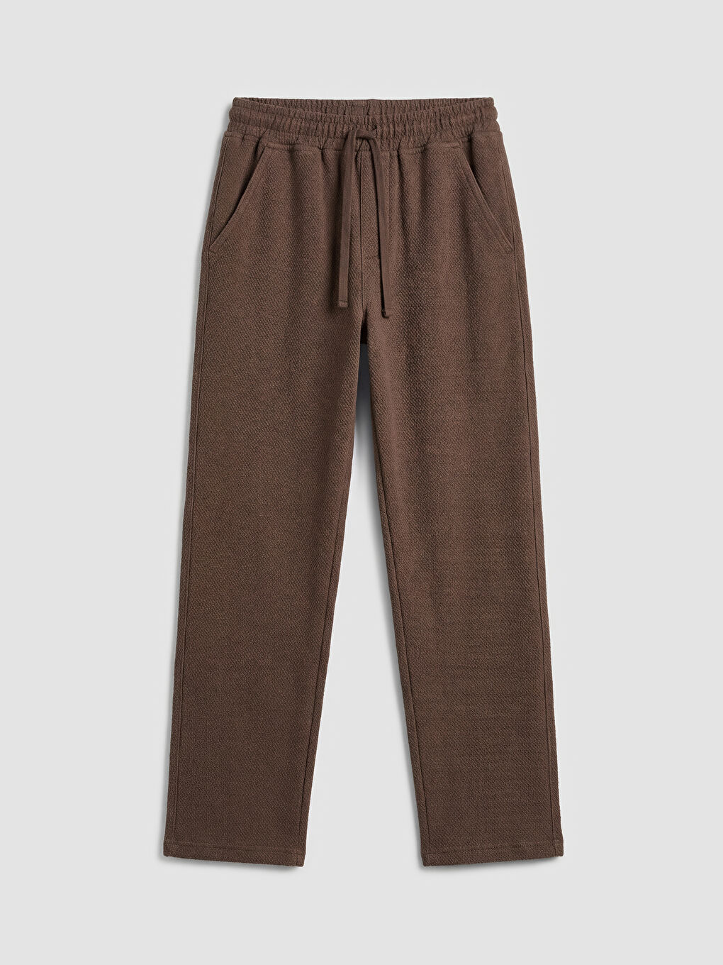 Kahverengi Beli Lastikli Armürlü Erkek Çocuk Pantolon