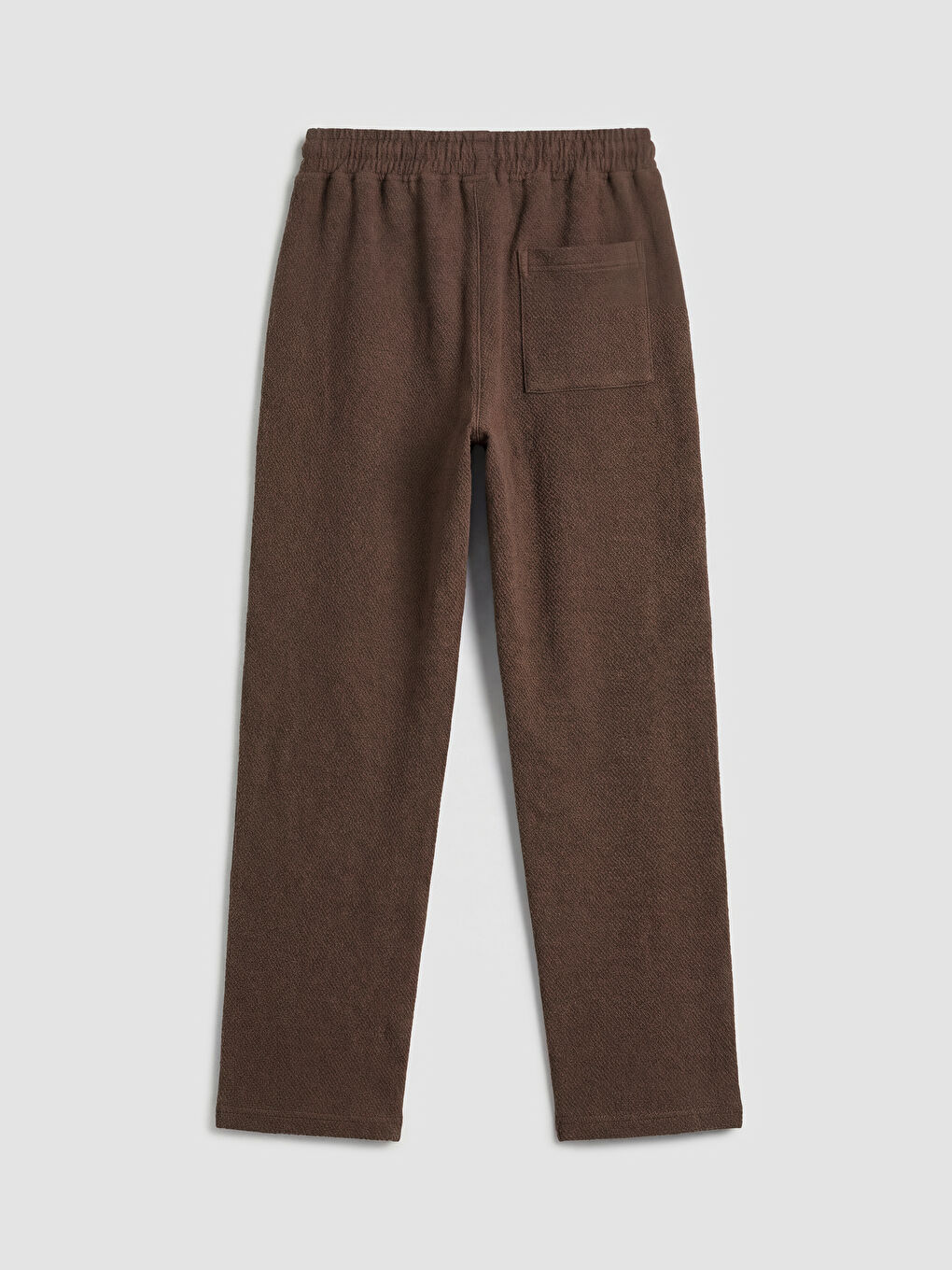 Kahverengi Beli Lastikli Armürlü Erkek Çocuk Pantolon-1