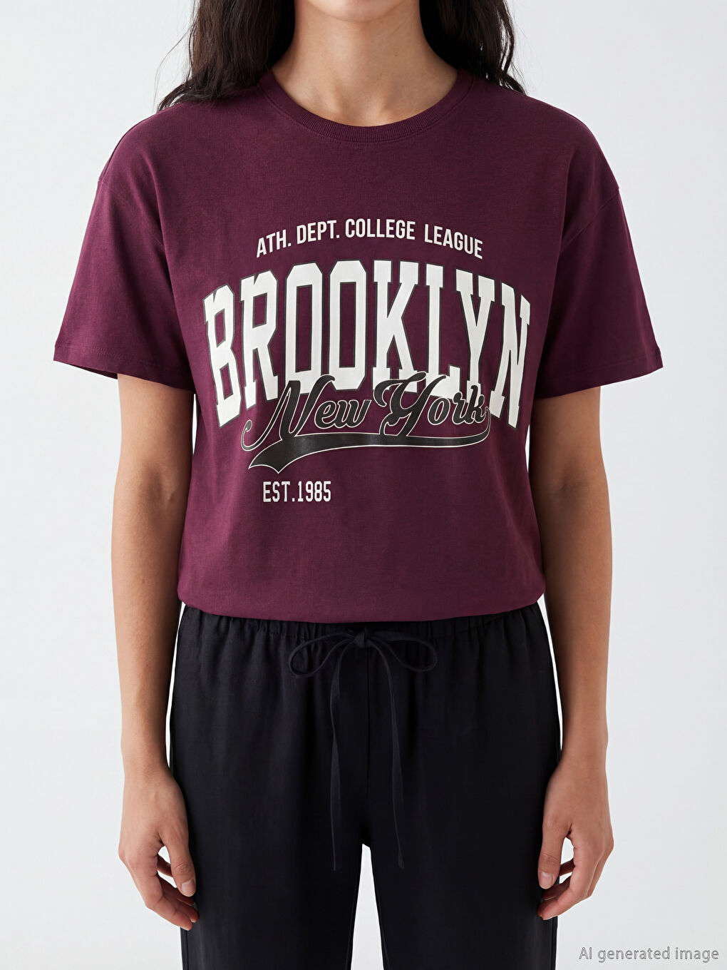 Женщины Сливовый футболка-2