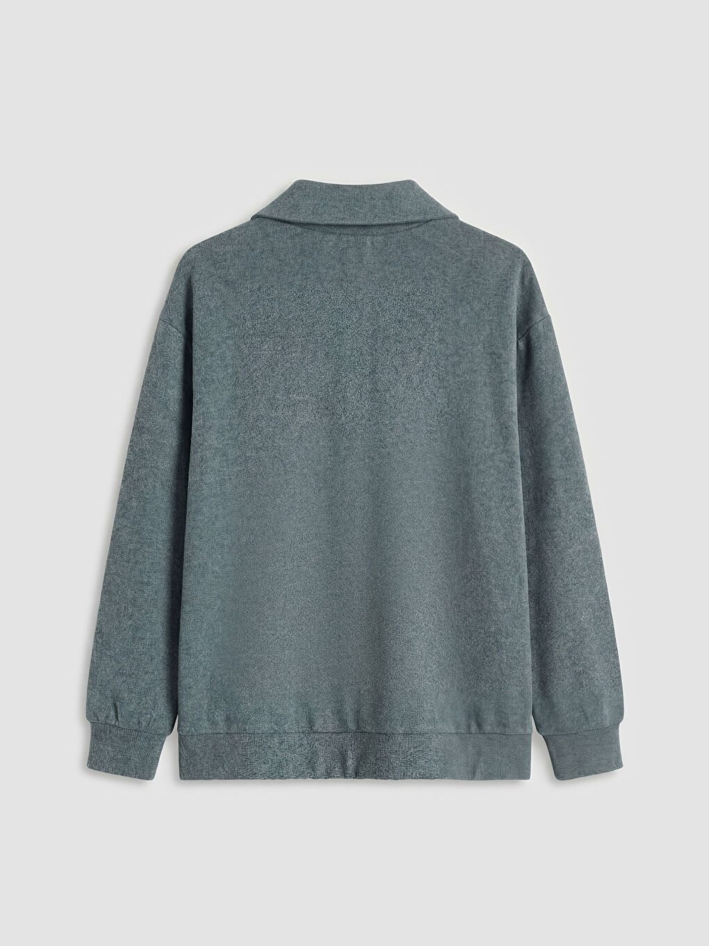 Antrasit Polo Yaka Kadın Sweatshirt	-4