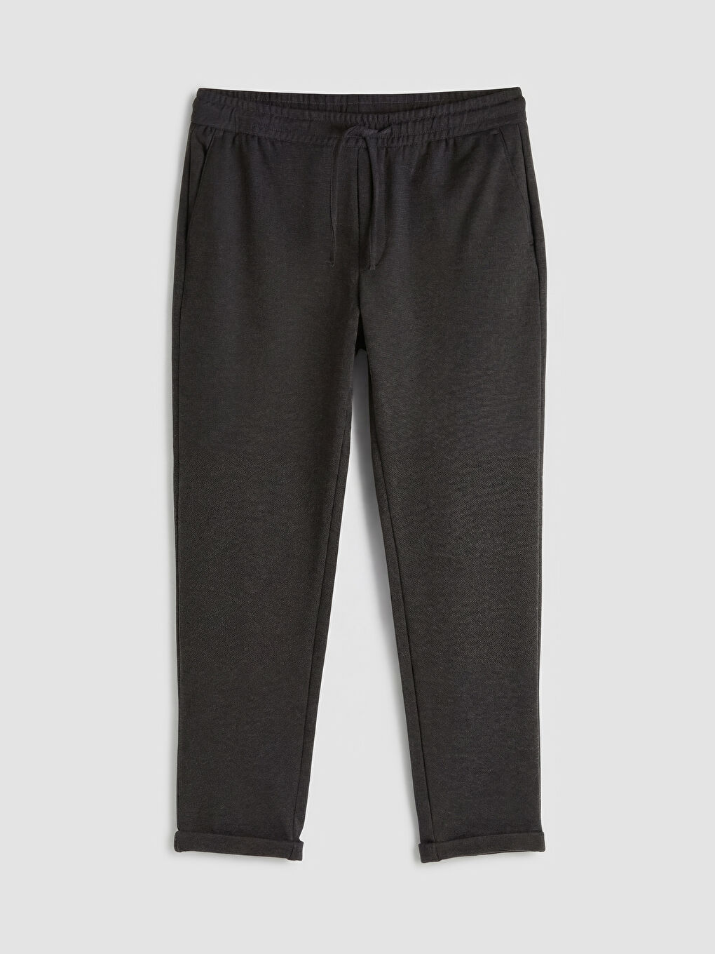 Pantaloni pentru bărbați, croială regular, cu talie elastică-4