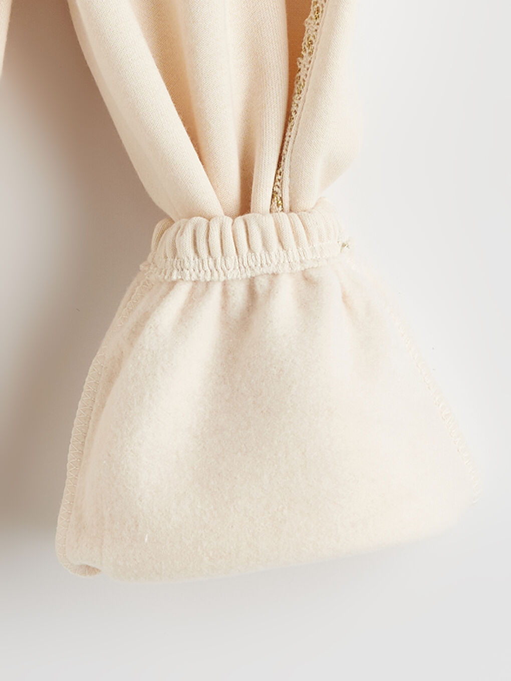 Bej Beli Lastikli Kız Çocuk Jogger Eşofman Altı-1