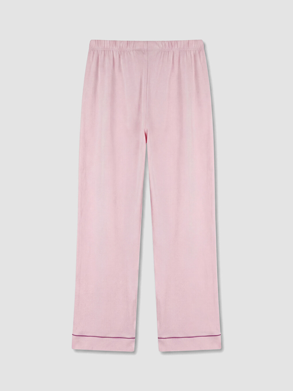 Pembe Gömlek Yaka %100 Pamuklu Kadın Pijama Takımı-10