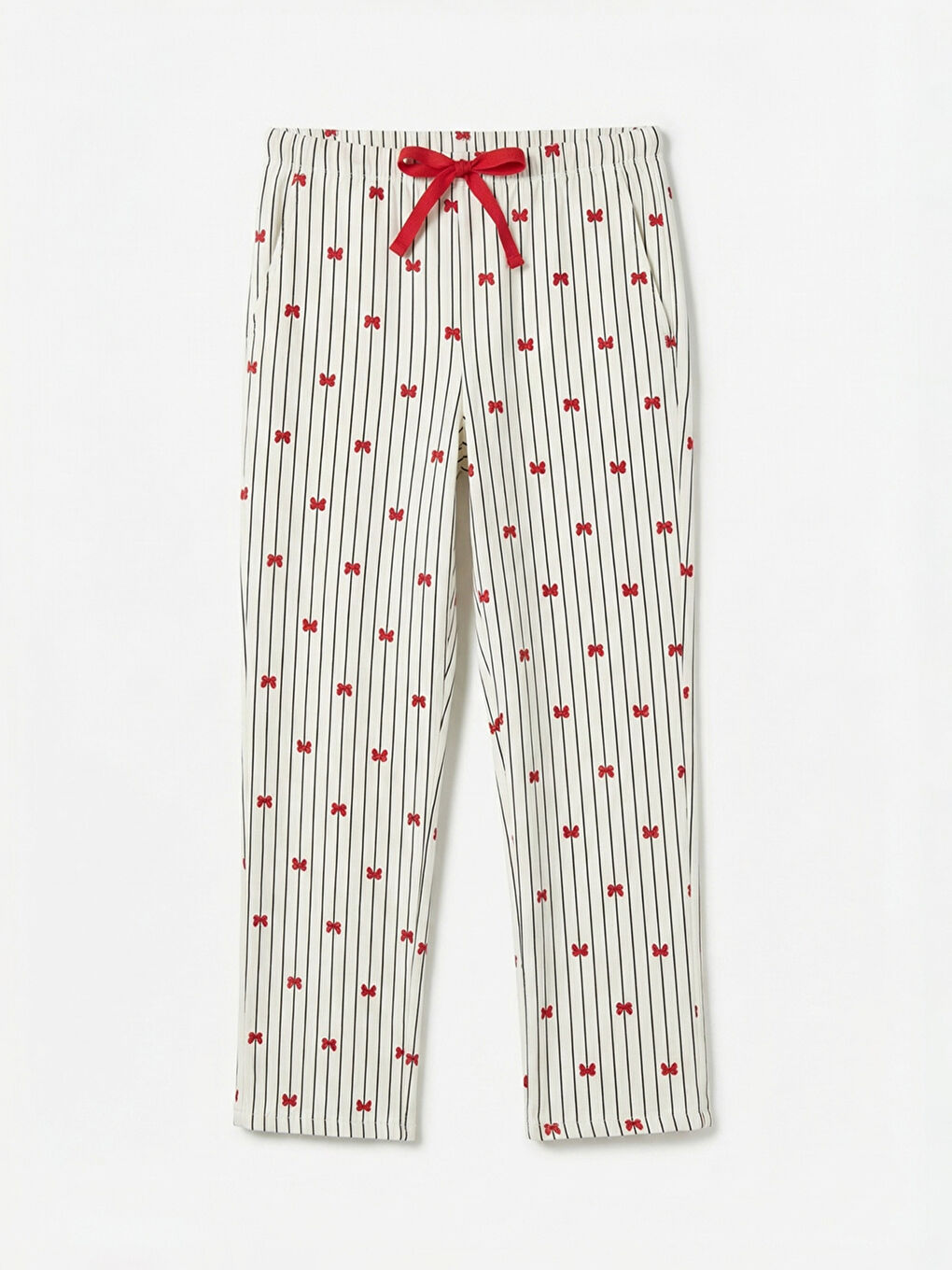 Ekru Minnie Mouse Baskılı Kadın Pijama Takım-7