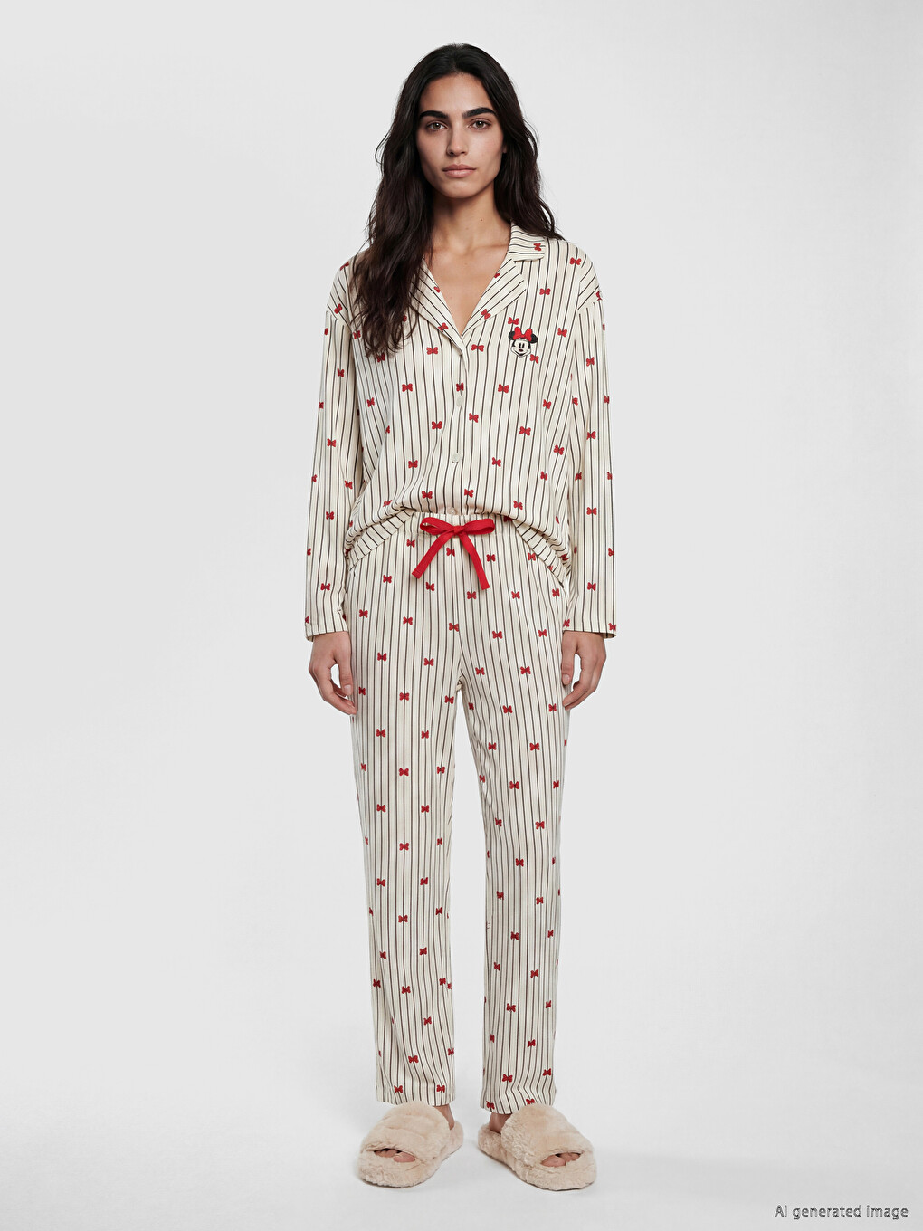 Minnie Mouse Print Women's Pyjama Set