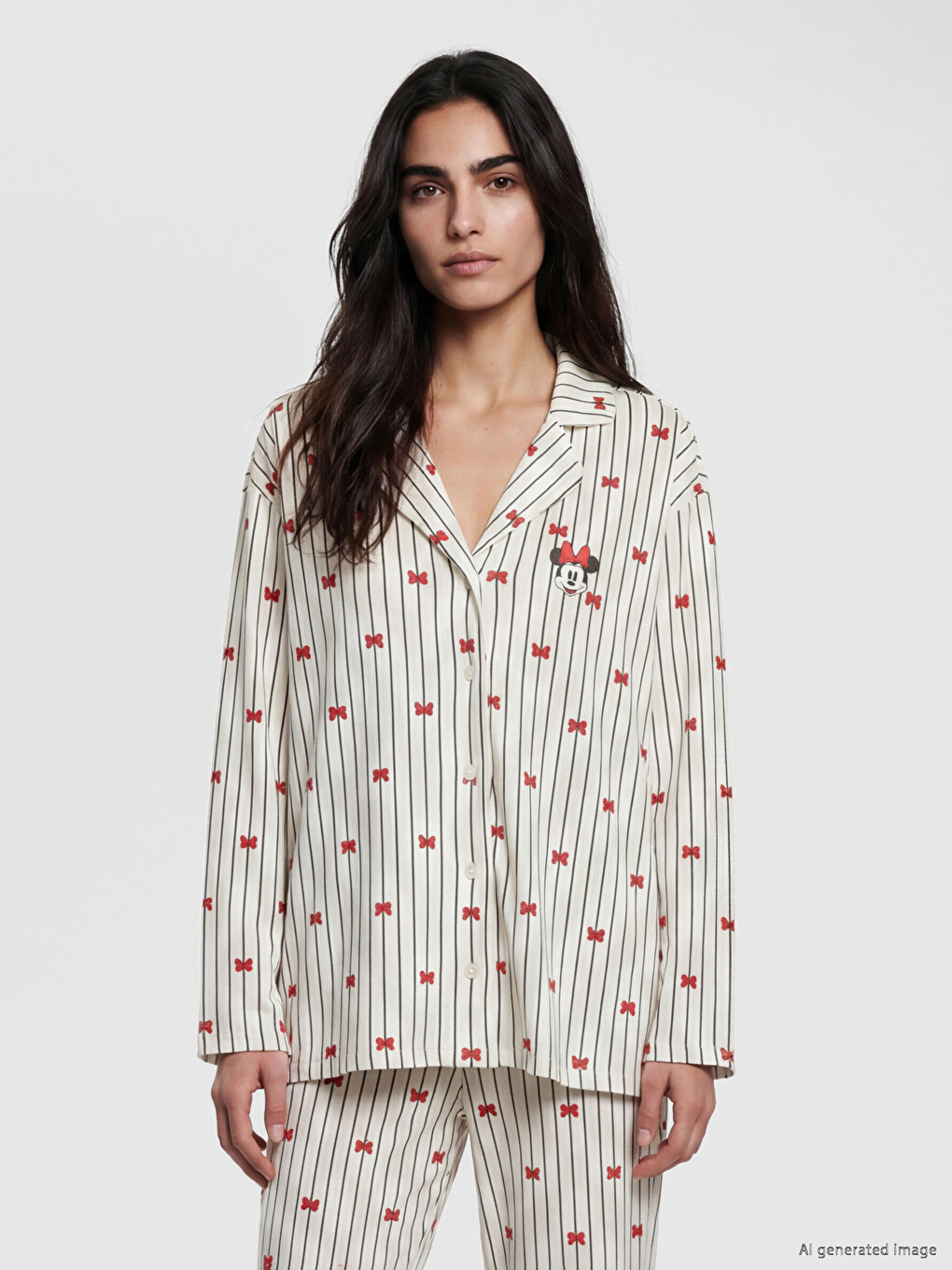 Minnie Mouse Print Women's Pyjama Set-1