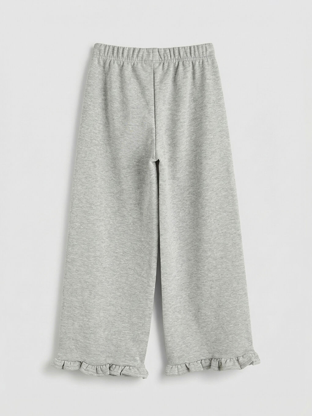 Gri Fırfır Detaylı Kız Çocuk Eşofman Altı-1