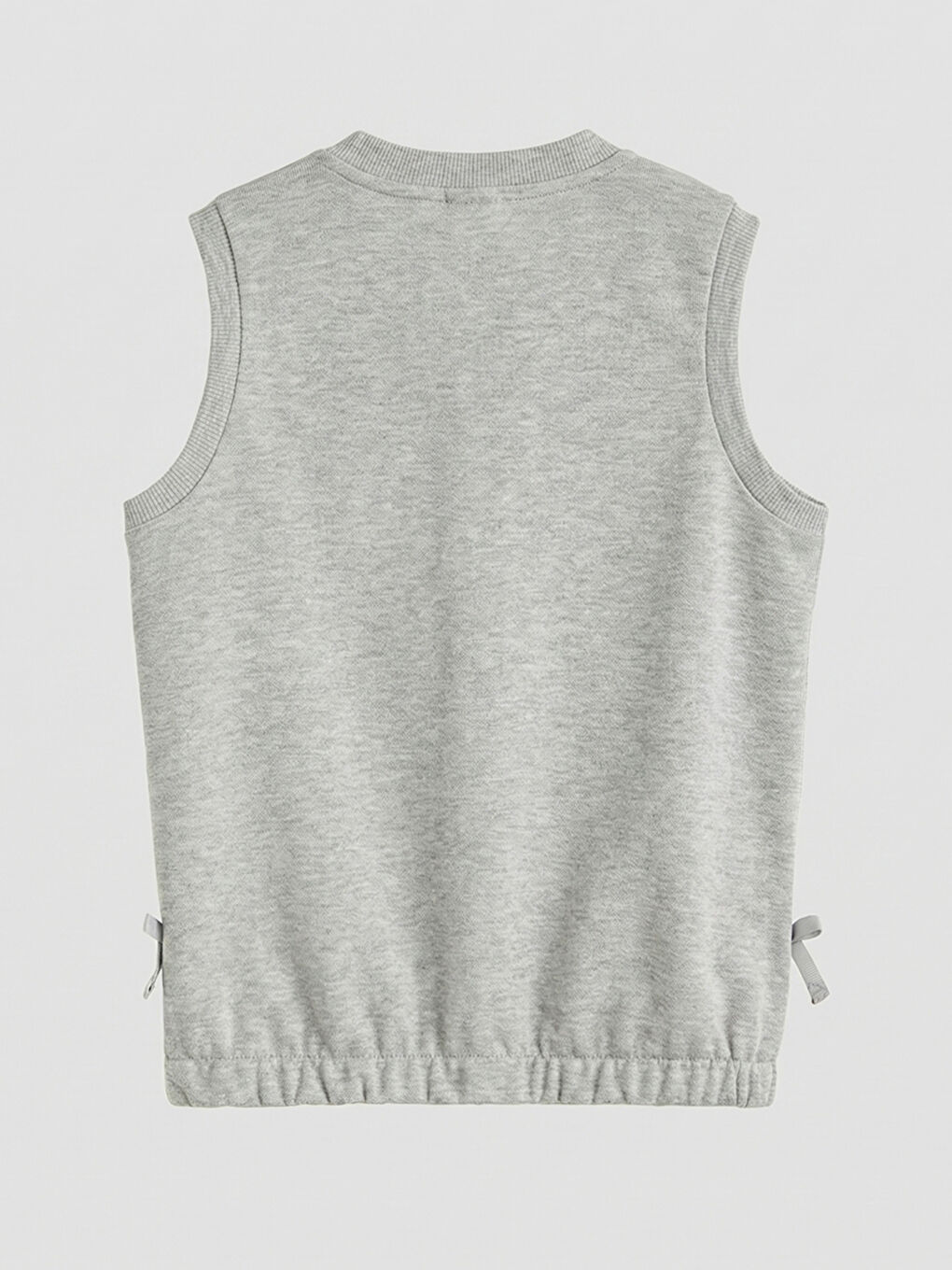 Gri Fermuar Kapamalı Kız Çocuk Yelek-1