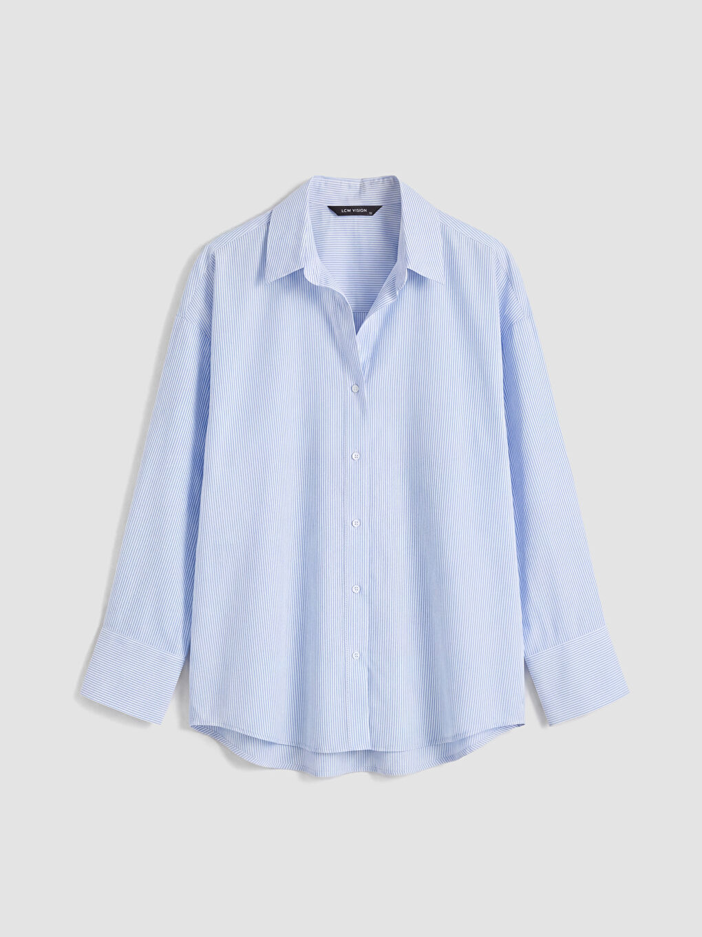 жолақты оверсайз оксфорд әйелдер жейдесі-4