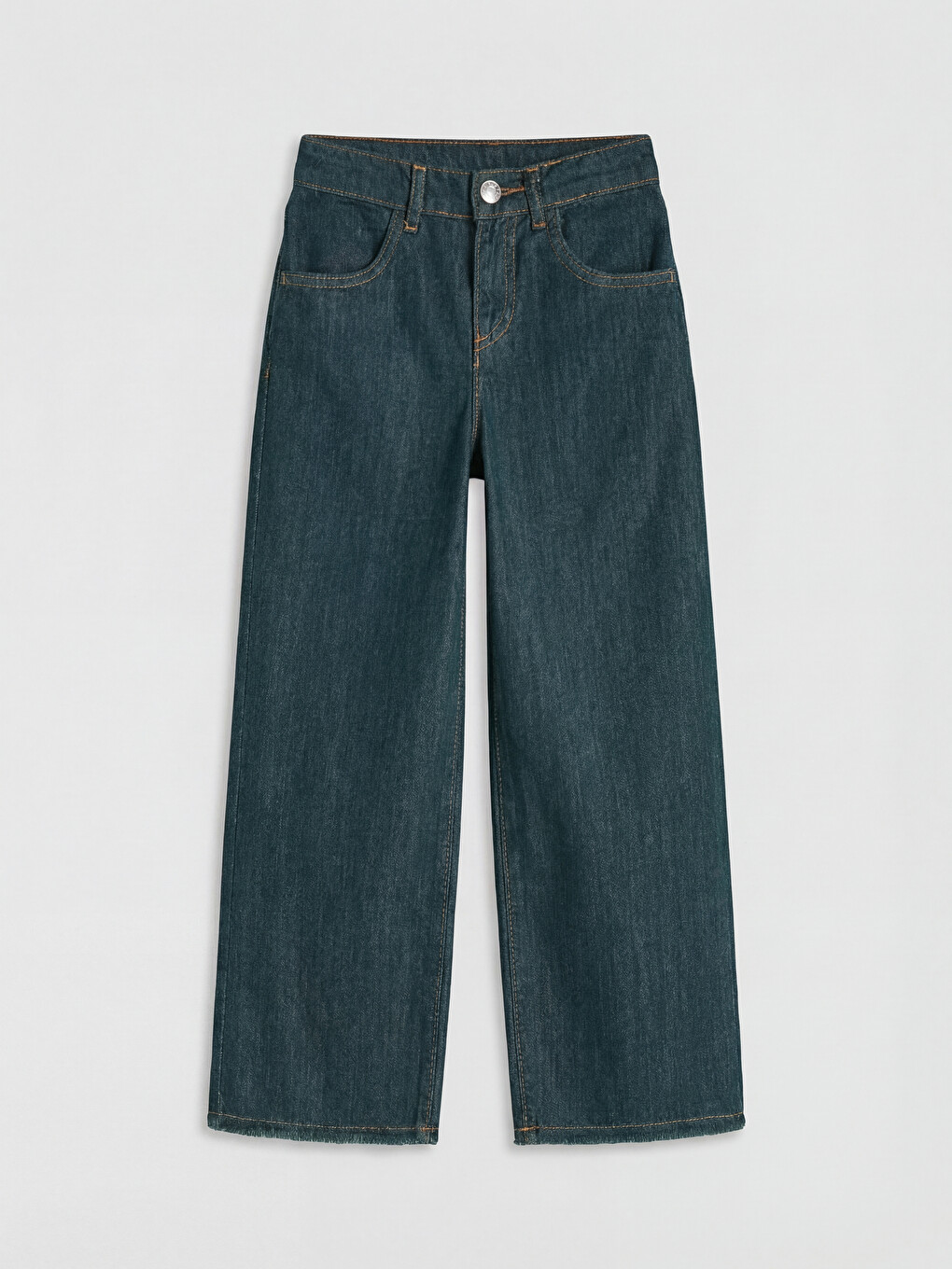 İndigo Wideleg Kız Çocuk Jean Pantolon
