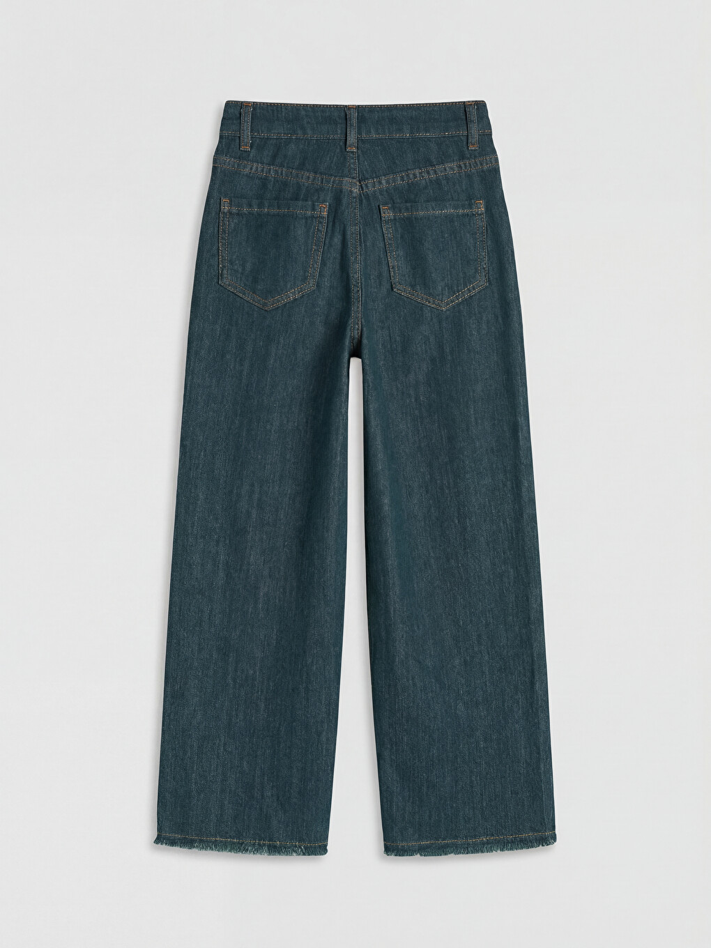 İndigo Wideleg Kız Çocuk Jean Pantolon-1