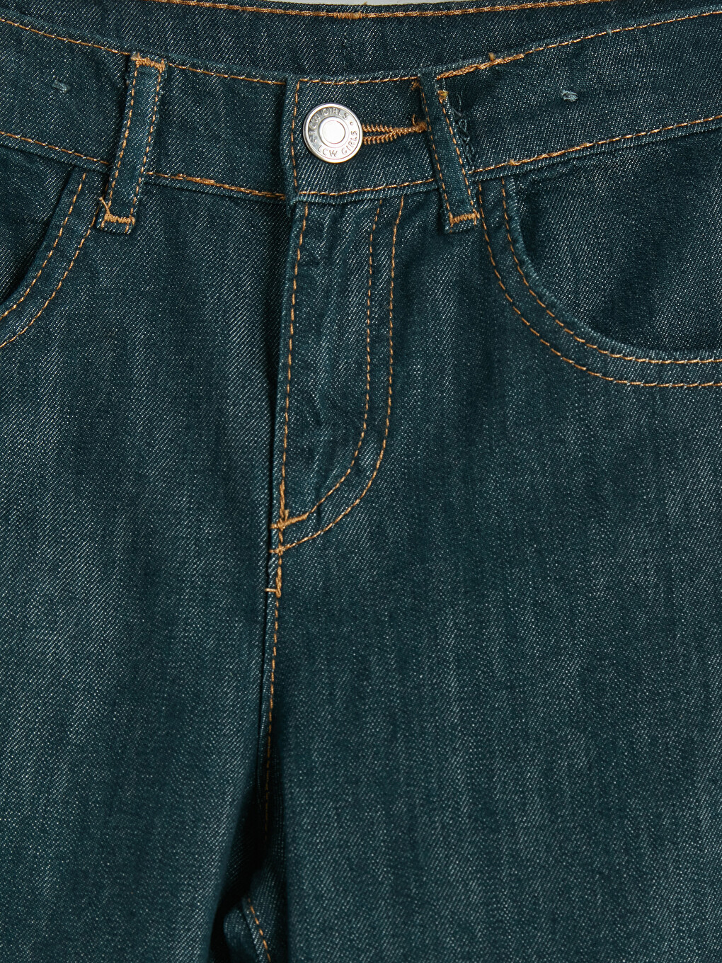 İndigo Wideleg Kız Çocuk Jean Pantolon-2