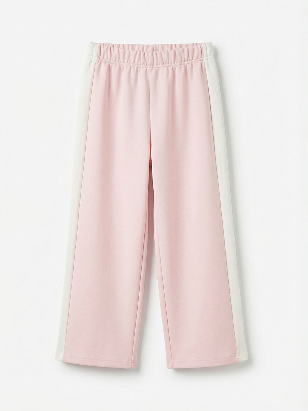 Pembe Soft Touch Şerit Detaylı Kız Çocuk Eşofman Altı