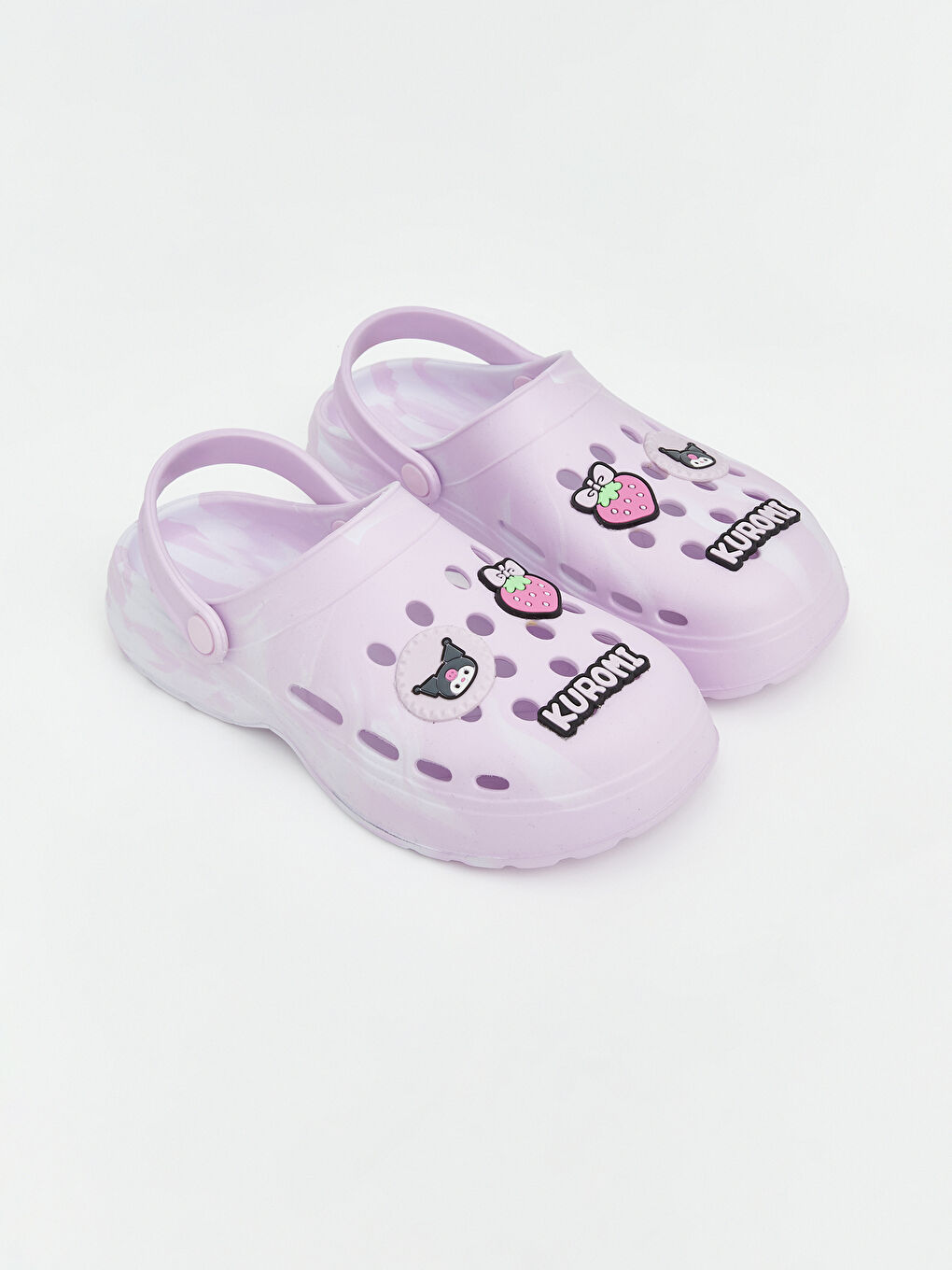 Lila Kuromi Baskılı Kız Çocuk Plaj Sandaleti