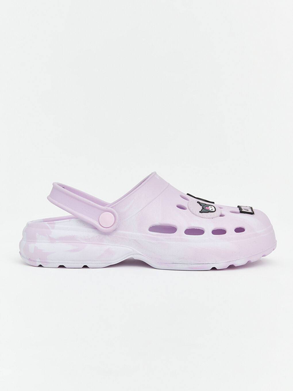 Lila Kuromi Baskılı Kız Çocuk Plaj Sandaleti-1