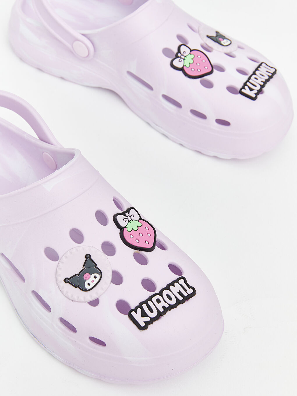 Lila Kuromi Baskılı Kız Çocuk Plaj Sandaleti-2
