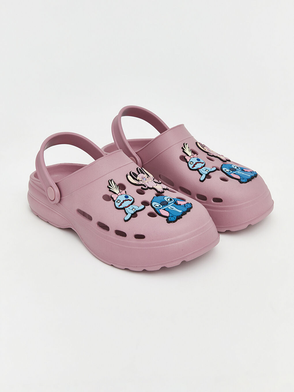 Pembe Lilo & Stitch Baskılı Kız Çocuk Plaj Sandaleti