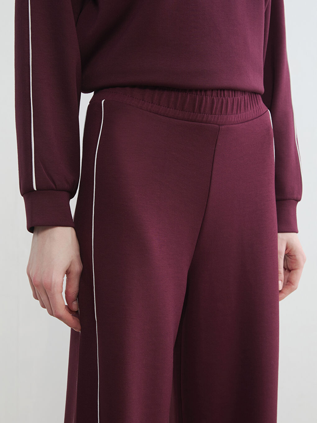 Mürdüm Beli Lastikli Soft Touch Kadın Eşofman Altı-2